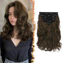 Clip-In Haarverlängerungen Braun 30cm Wellige Extensions 6PCs Dickes