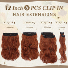 Clip in Extensions Rot 30cm Haarverlängerungen für Frauen
