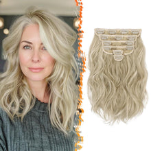 Clip-In Haarverlängerungen 6 Stück Wellige Extensions Highlights 30cm