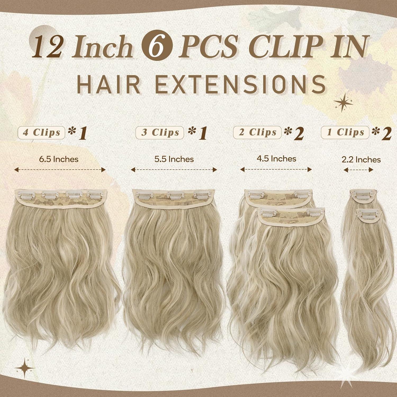 Clip-In Haarverlängerungen - Kurze Wellige Extensions 30cm