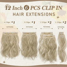 Clip-In Haarverlängerungen - Kurze Wellige Extensions 30cm