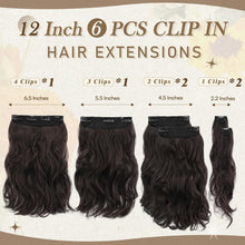 BARSDAR Clip in Extensions 30cm Dunkel Braun 6PCs