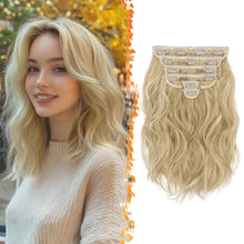 Clip in Extensions 6PCs Blond 30cm Dickes Haar Natürliches