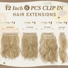 BARSDAR Clip in Extensions Blond 30cm Wellige