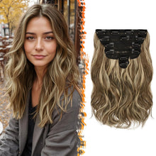 Clip in Haarverlängerung 30cm Welliges Highlight 6PCs Synthetisches