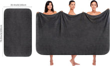 XXL Badetuch Microfaser 100x200cm Dunkelgrau Saugstark