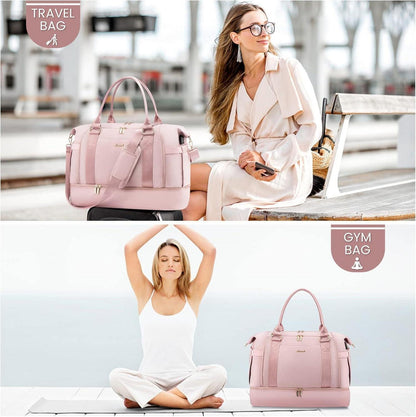 Kliniktasche Geburt Weekender Damen Rosa mit Schuhfach & Nassfach