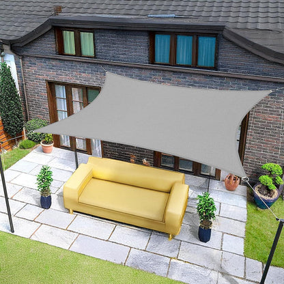 Wasserdichtes Sonnensegel Grau 5x6m mit 95% UV-Schutz