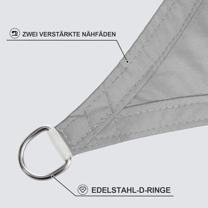 Wasserdichtes Sonnensegel Grau 5x6m mit 95% UV-Schutz