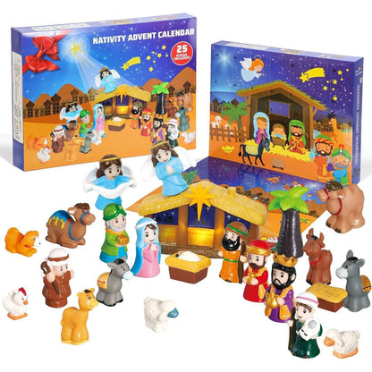 Adventskalender Krippe Kinder 25-tlg. Krippenfiguren