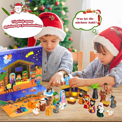 Adventskalender Krippe Kinder 25-tlg. Krippenfiguren