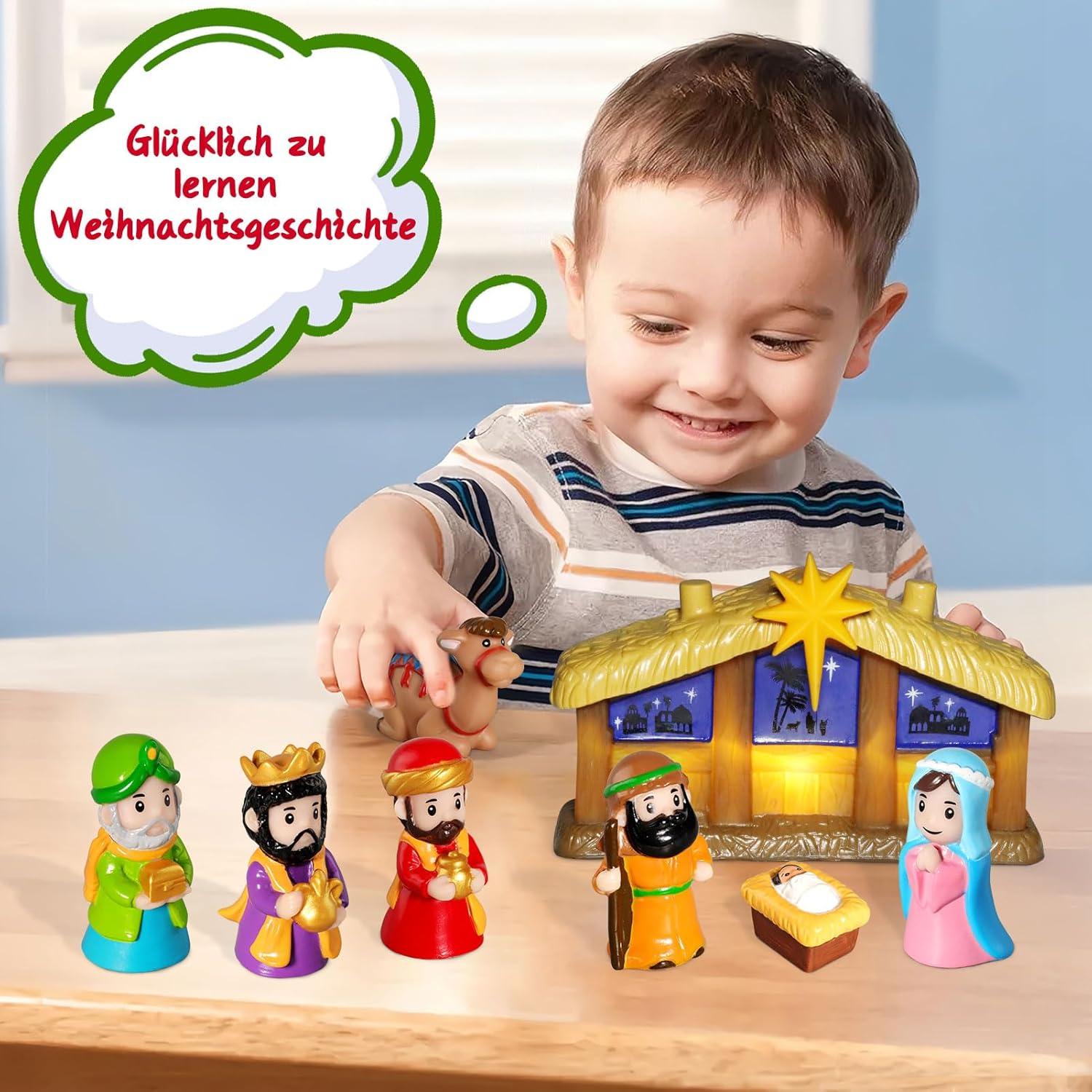 GDGZT Adventskalender Krippe Weihnachten Kinder 25 Figuren-Tierkreis