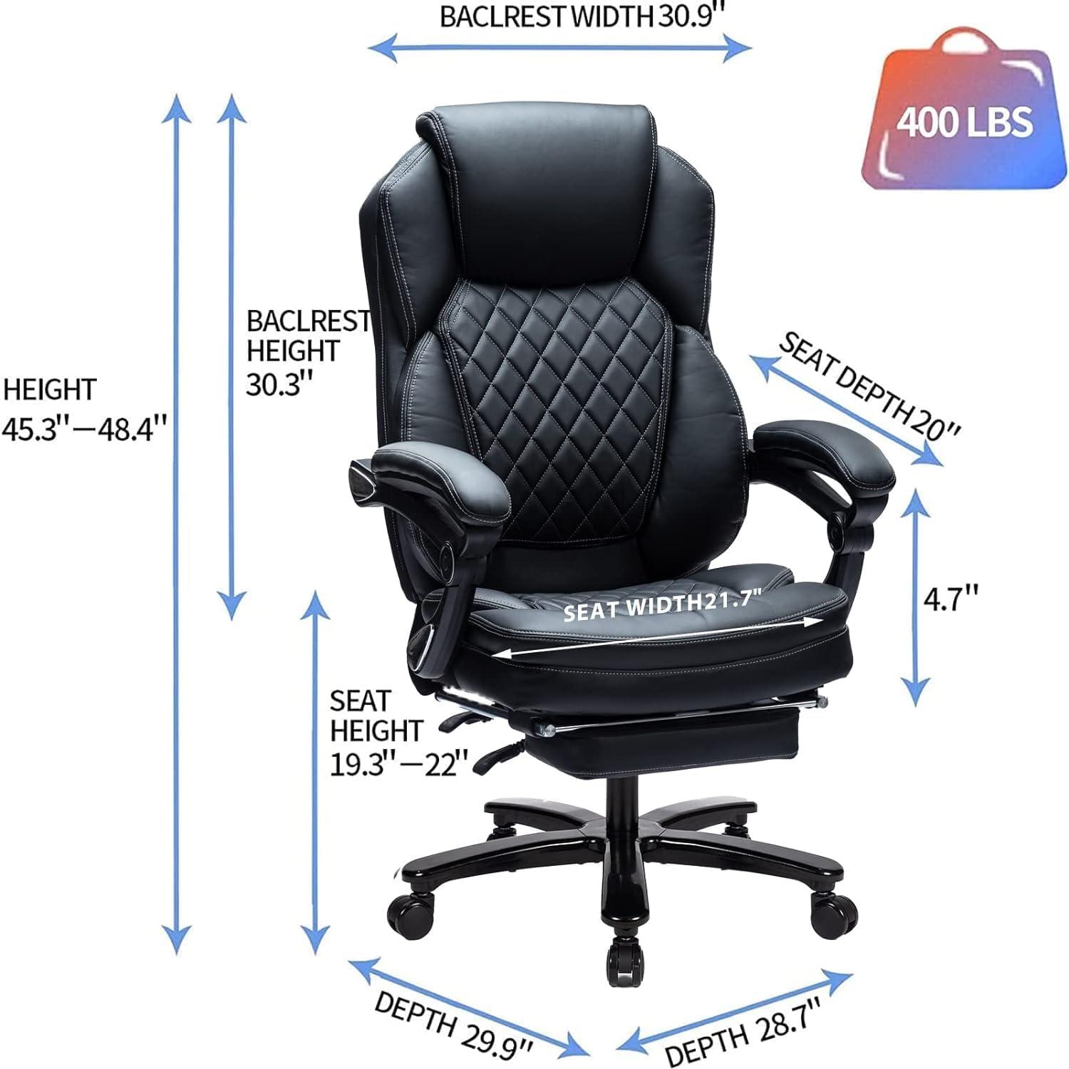 KCREAM Bürostuhl 250kg Belastbarkeit, Ergonomischer