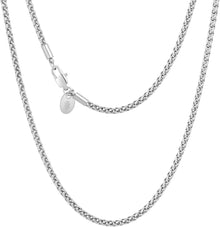 Goldkette dünne Weizenkette 3mm Edelstahl beschichtet 61cm