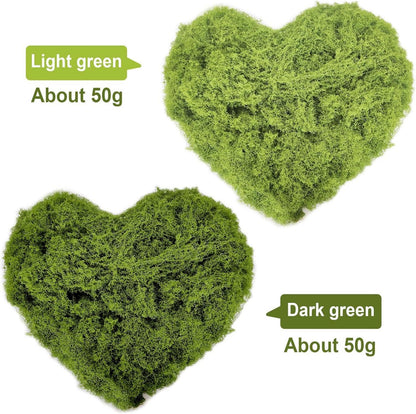 100g Kunstmoos Deko Basteln Aquarium Modellbau Dunkelgrün