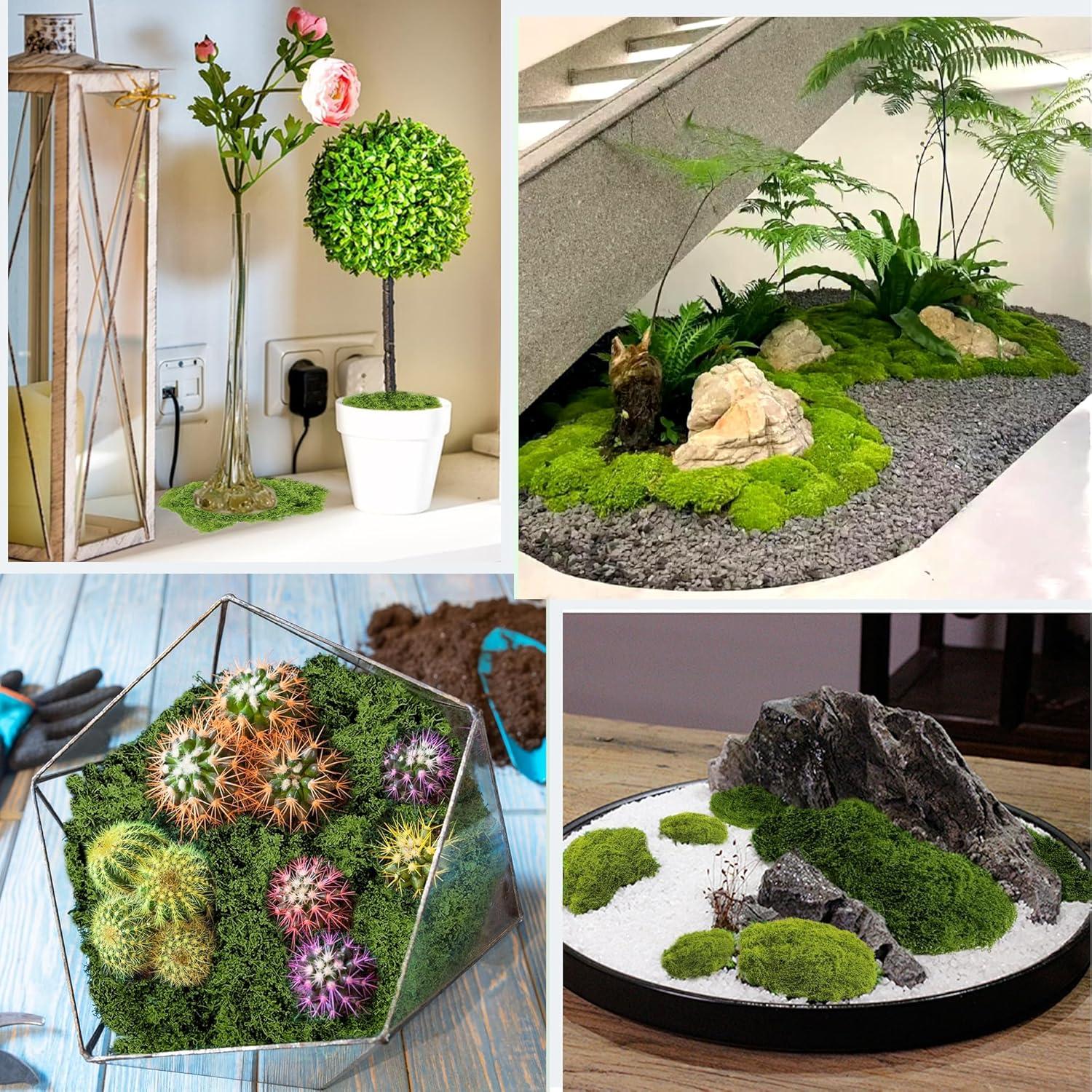 100g Kunstmoos Deko Basteln Deko Moos 100G Dunkelgrün Hellgrün