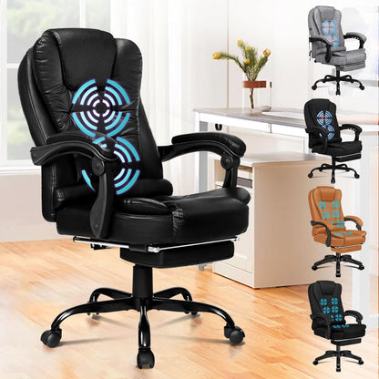 Ergonomischer Bürostuhl mit Massagefunktion und Lordosenstütze