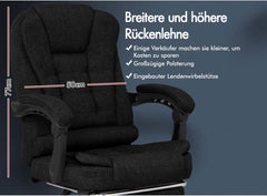 Ergonomischer Bürostuhl mit Massage und Fußstütze, 180