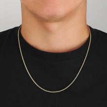 Goldkette Herren Edelstahl Weizenkette 14K Gold 45,7cm