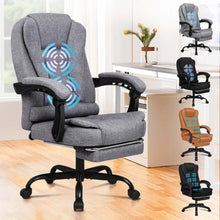 Ergonomischer Bürostuhl Gaming-Stuhl Leinen Gray Massage