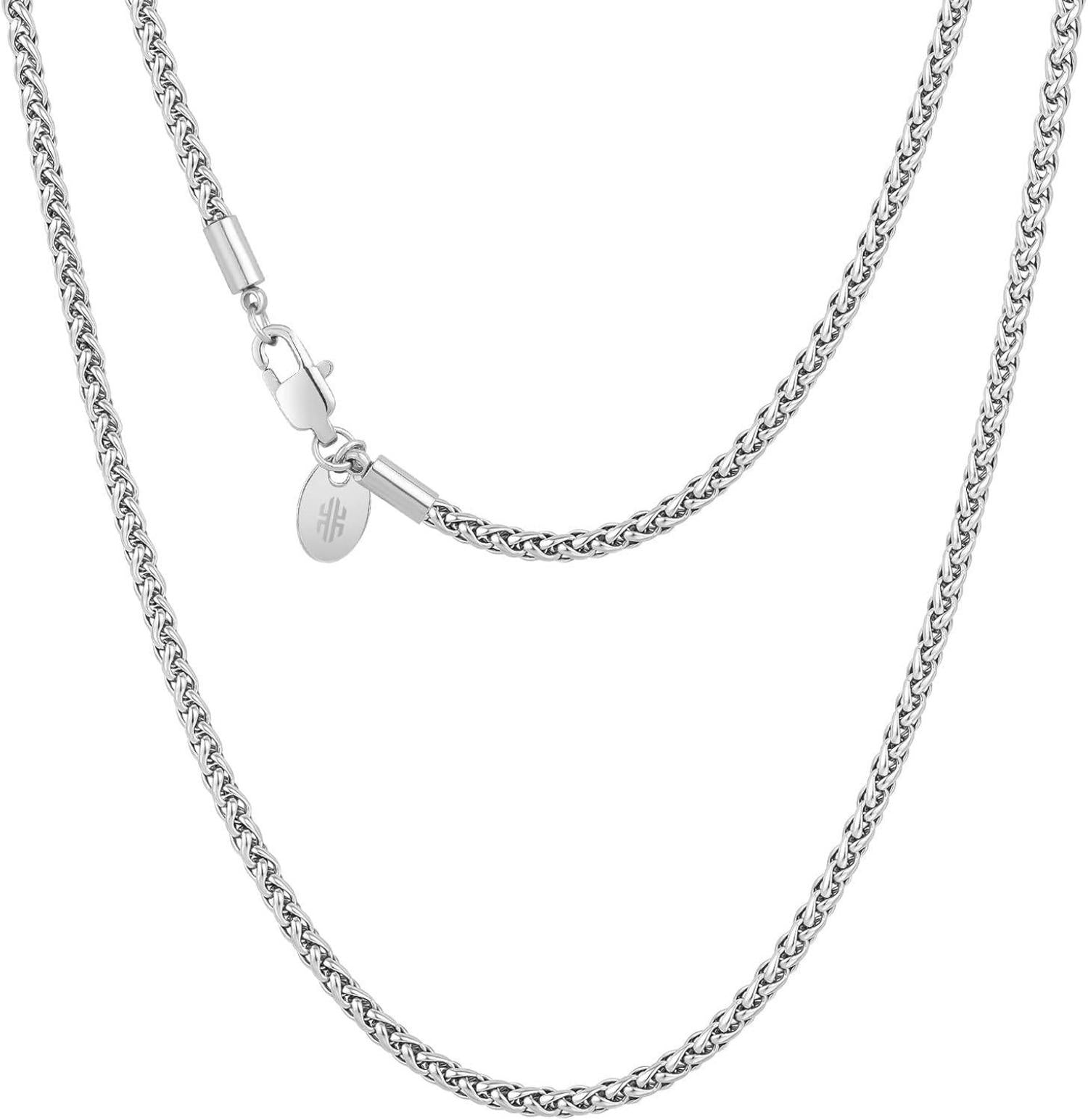 Goldene dünne 3mm Weizenkette aus Edelstahl 45,7cm