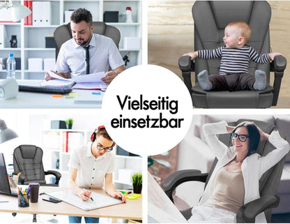 Bürostuhl Gaming-Stuhl ergonomisch verstellbar mit Massage Lordosenstütze