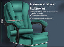Ergonomischer Bürostuhl mit Massage und Fußstütze, Wildleder