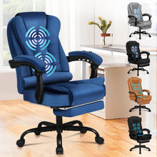 Ergonomic High-Backed Gaming Chair with Lumbar Support - Blue