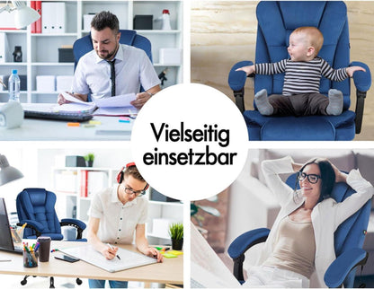 Ergonomic Office Desk Gaming Chair High-Backed Cushion Lumbar Support Blue