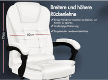 Ergonomischer Bürostuhl Massage Fußstütze 150° Neigung 180