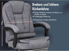 Ergonomischer Bürostuhl Massage Fußstütze 150° Neigung 180