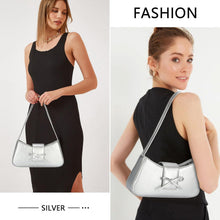 Kleine Schwarze Handtasche Damen Elegant PU Leder