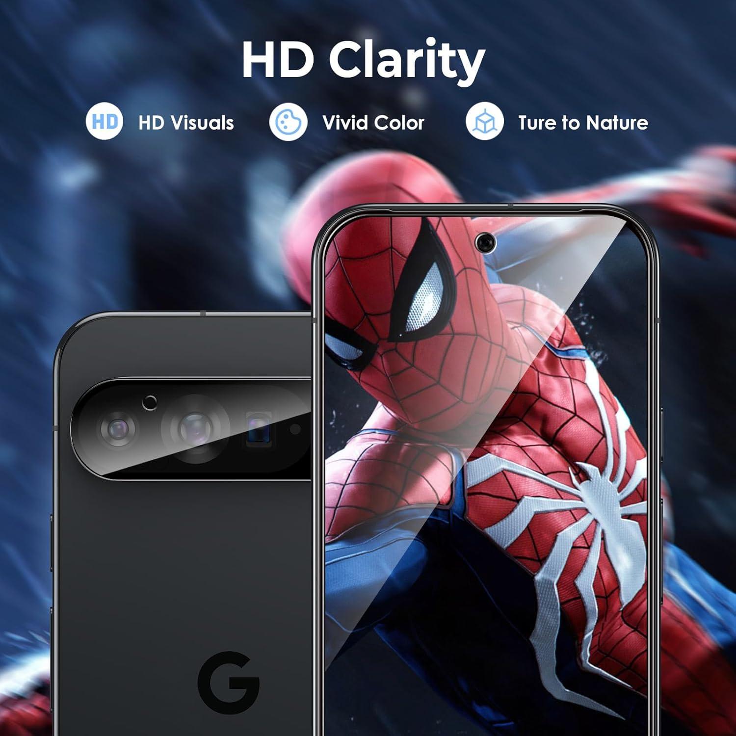 Panzer Schutz Glas für Google Pixel 9 Pro XL, 2 Schutzfolie, 2