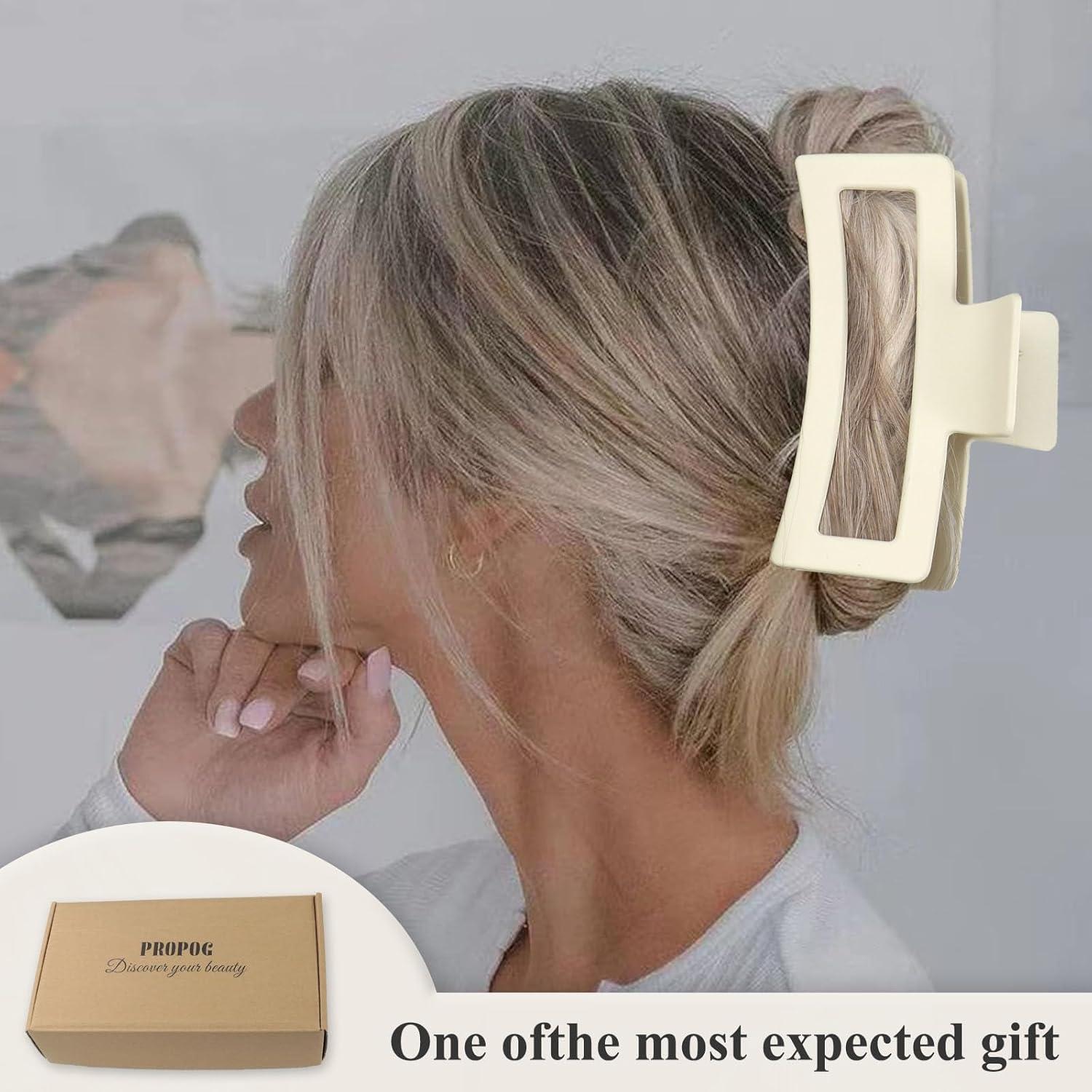 Haarklammer Große 13cm 8 Stück Damen Boxset Dickes Haar Rutschfester Claw Clip