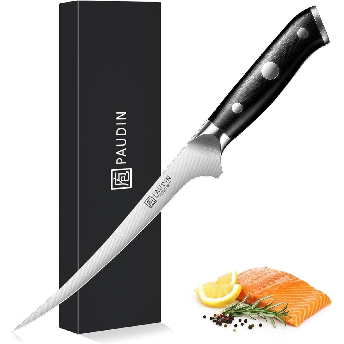 Filetiermesser 18 cm aus deutschem Edelstahl, scharf & ergonomisch
