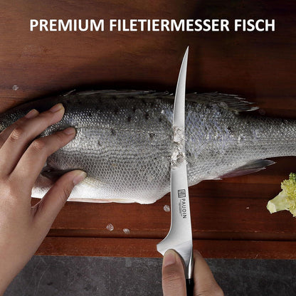 Filetiermesser 18 cm aus deutschem Edelstahl, scharf & ergonomisch