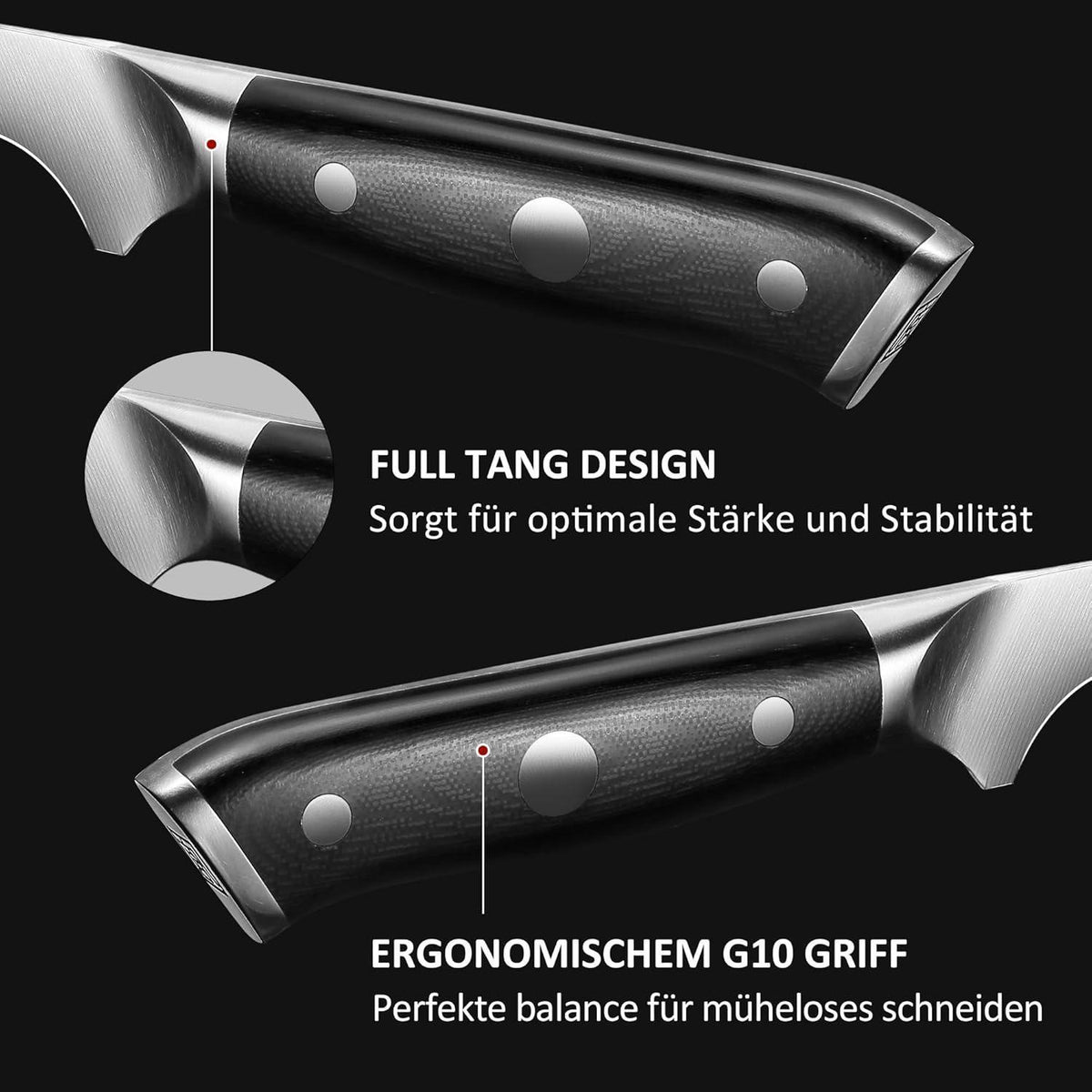 Filetiermesser 18 cm aus deutschem Edelstahl, scharf & ergonomisch