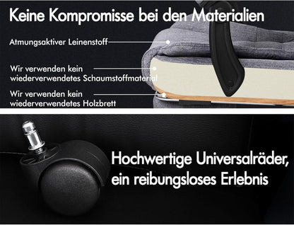 ALFORDSON Bürostuhl Hochlehner Gaming-Drehstuhl Massagefunktion