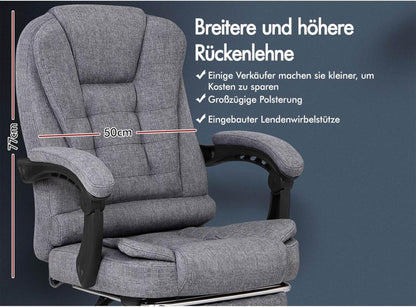 Bürostuhl Computer Schreibtischstuhl Gaming Drehstuhl Lordosenstütze