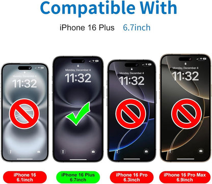 Mothca Matt Displayschutzfolie für iPhone 16 Plus 6,7