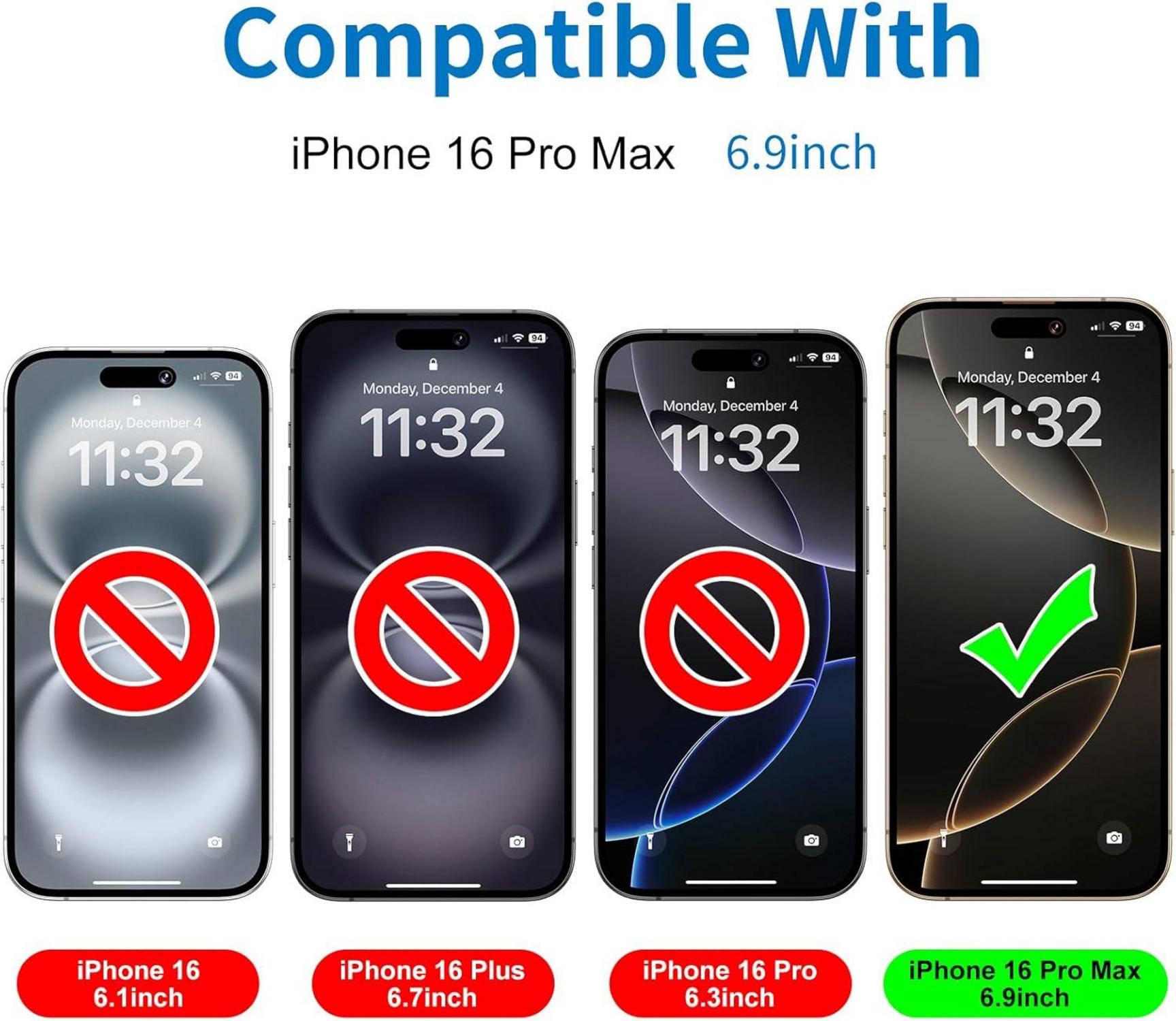 Mothca Matt Schutzfolie iPhone 16 Pro Max 6,9 Zoll