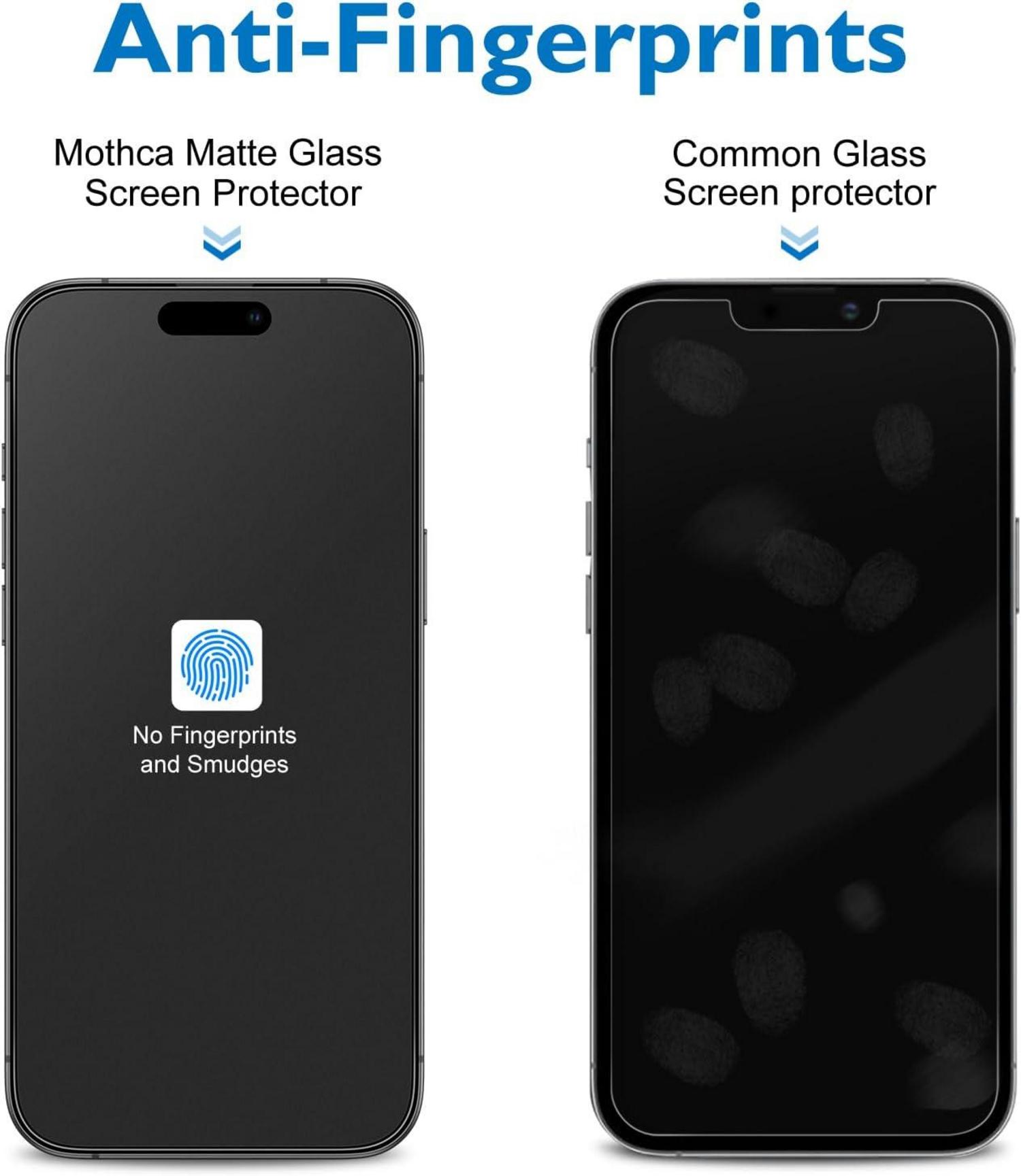 Mothca Matt Schutzfolie für iPhone 16 Pro Max 9H Blendschutz