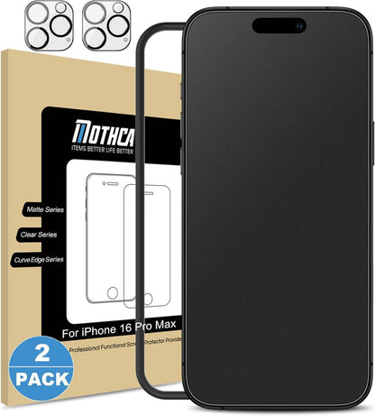 Mothca Matt Schutzfolie iPhone 16 Pro Max 6,9 Zoll 2x Displayschutz