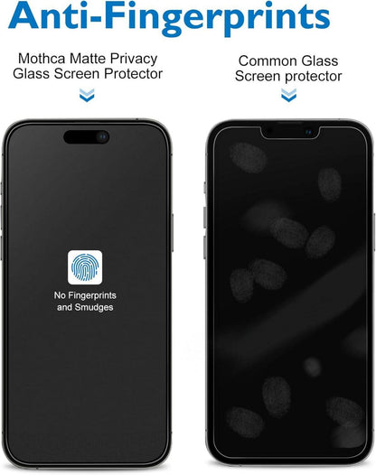 Mothca Matt Sichtschutz für iPhone 16 Pro 6,3” 9H Blendschutz Display Schutzfolie