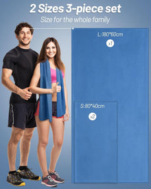 Mikrofaser Handtuch Set für Fitness und Sport