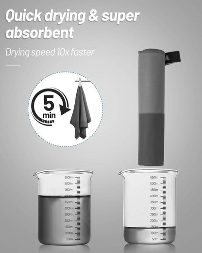 Mikrofaser Handtuch Set für Fitness & Sport, 3-teilig