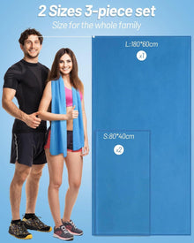 Schnelltrocknendes Mikrofaser Handtuch Set (180x60 cm