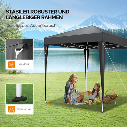 Faltpavillon 2x2m – Wasserdicht & Höhenverstellbar mit Zubehör