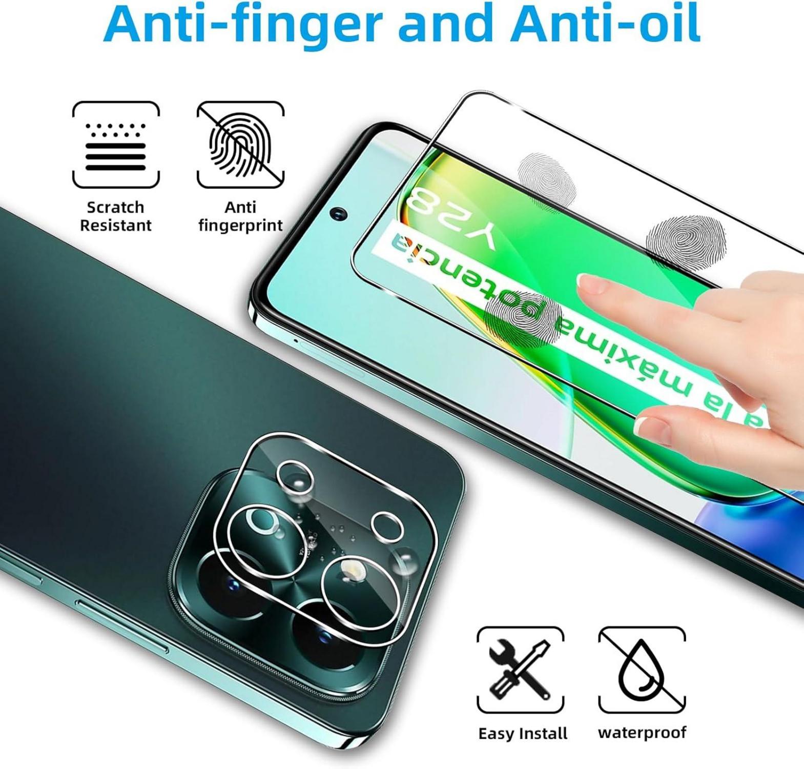Panzerglas VIVO Y28 4G Screen Schutzfolie + Kameraschutz