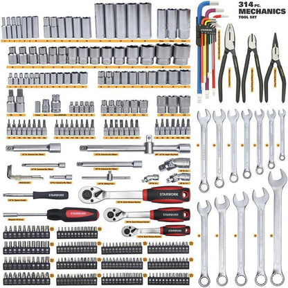 314-teiliges Mechaniker Werkzeugset mit Koffer